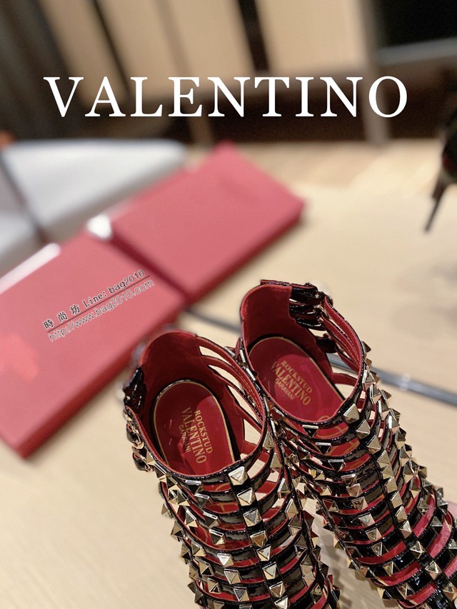 Valentino專櫃原版華倫天奴春夏新款經典五金裝飾女士高跟涼鞋 dx2947
